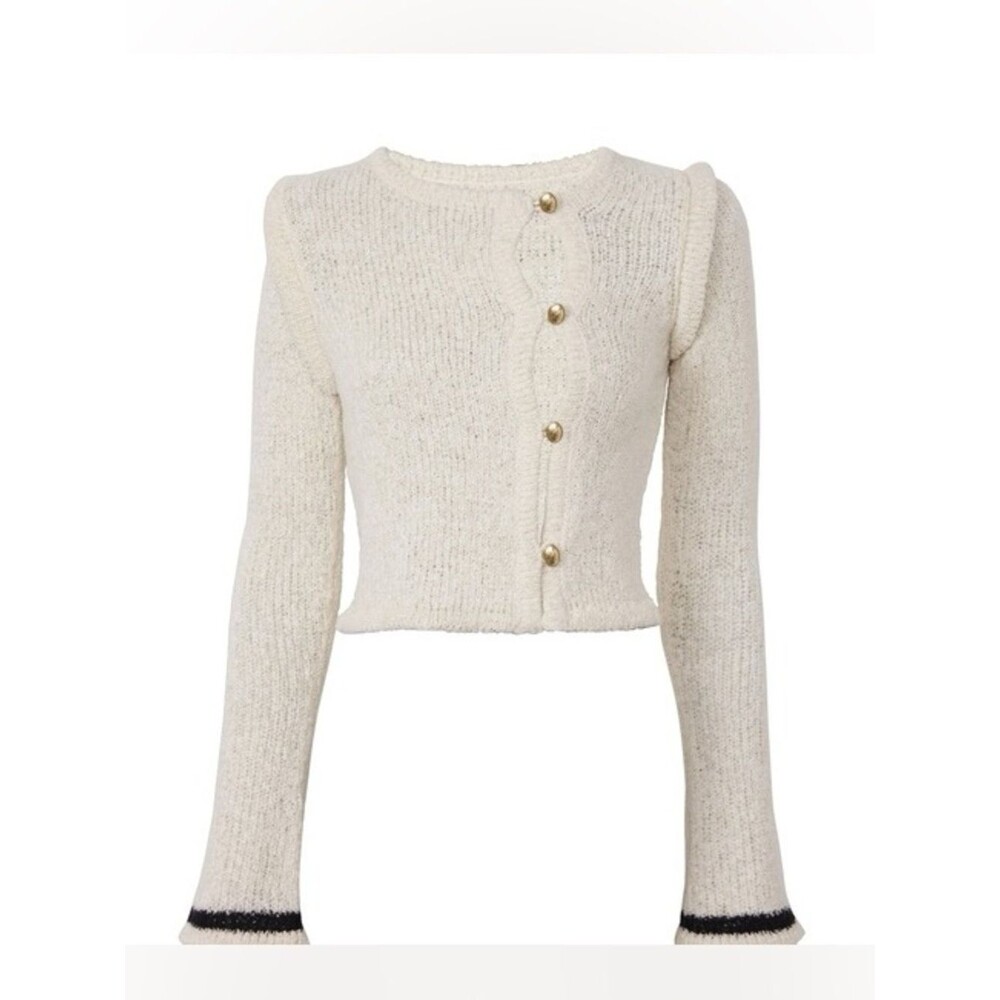 ASTA Resort Camilla Cardigan in Merino Alpaca - Ivory